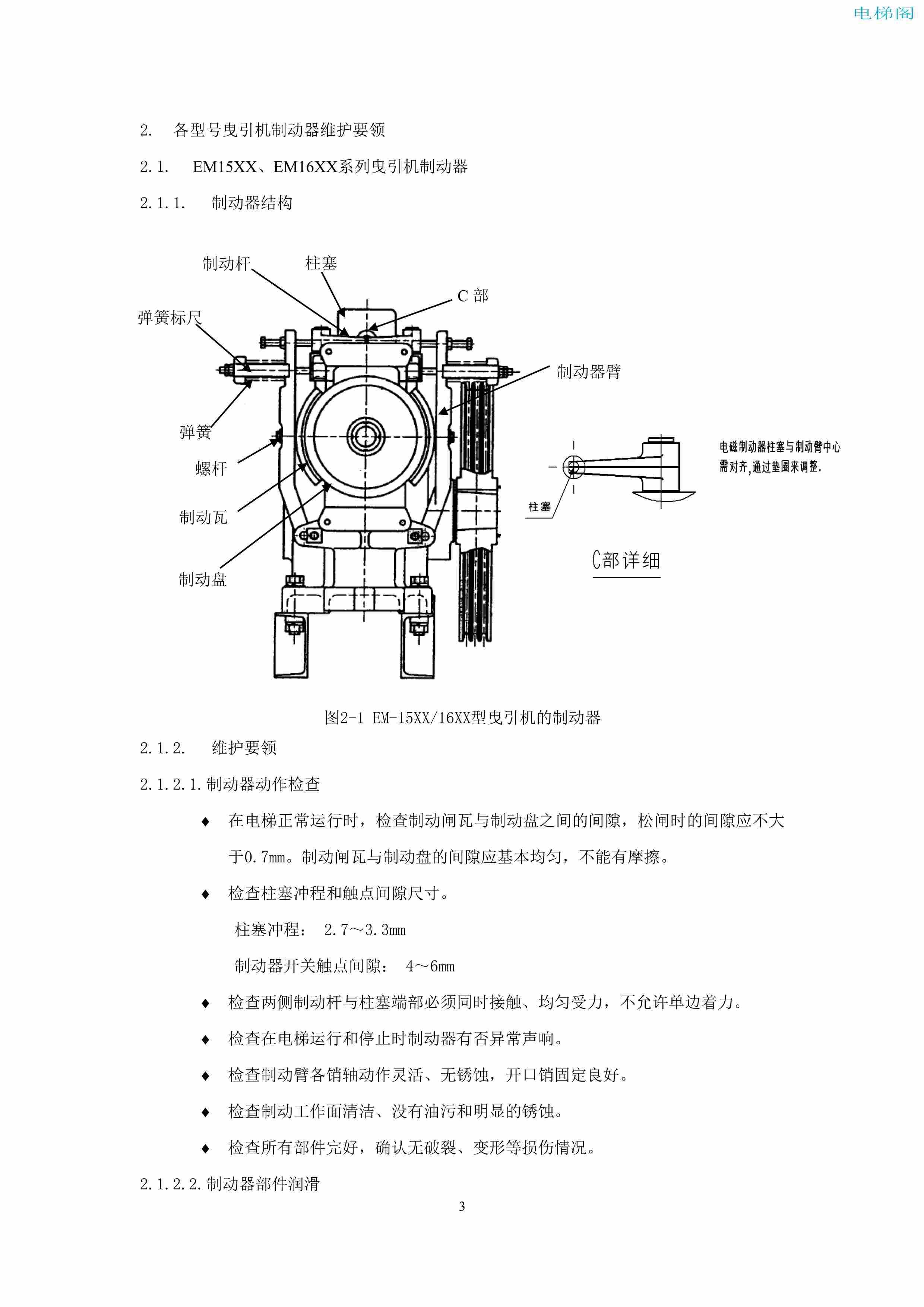 上海三菱电梯有限公司电梯制动器维护作业要领汇编_5.jpg