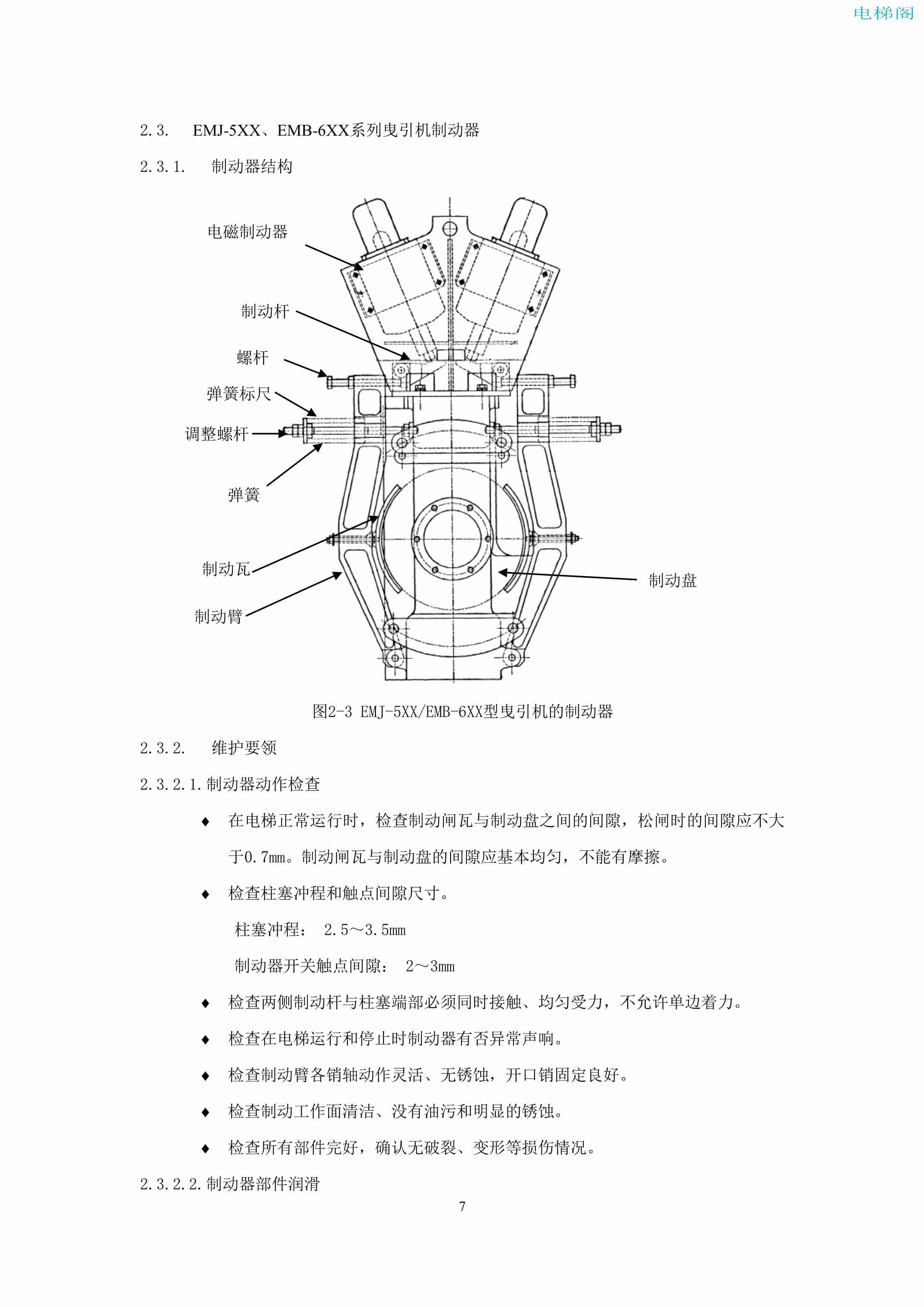 上海三菱电梯有限公司电梯制动器维护作业要领汇编_9.jpg